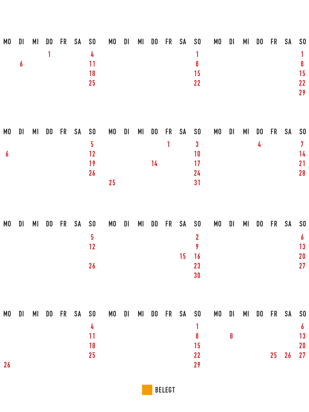 belegungskalender helgis heimat 2026